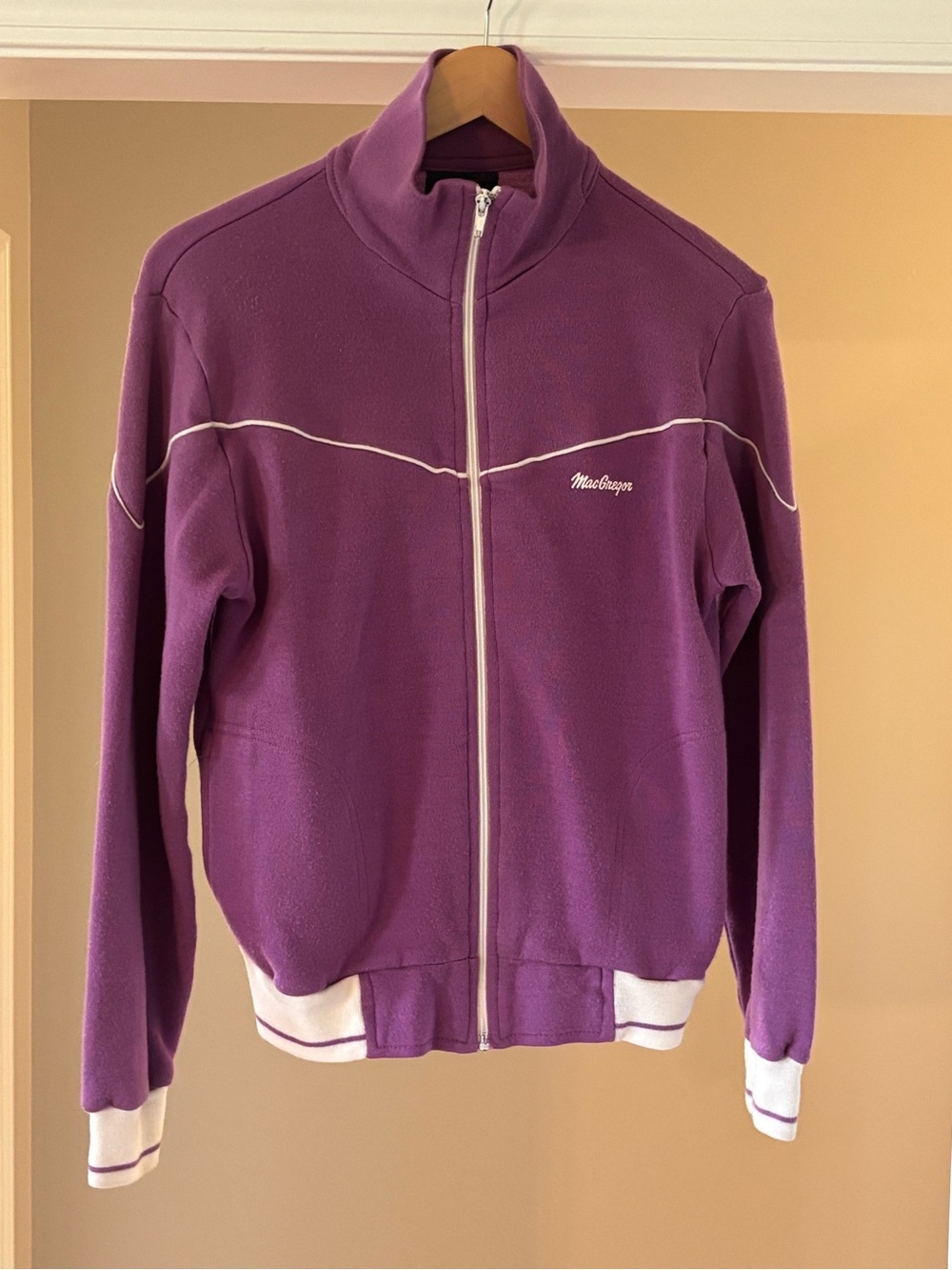 McGregor Lavender Zip-Up Jacket with White Trim
